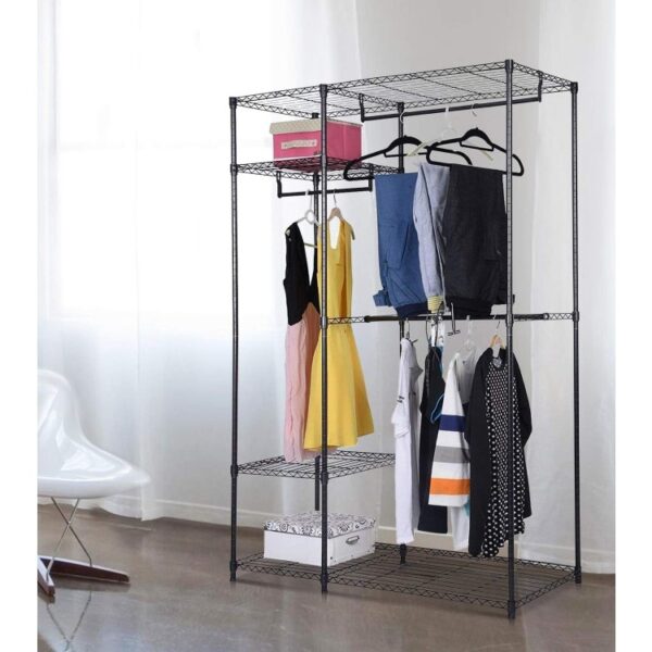 Portable Steel Closet Hanger Storage Rack Organizer - Image 6