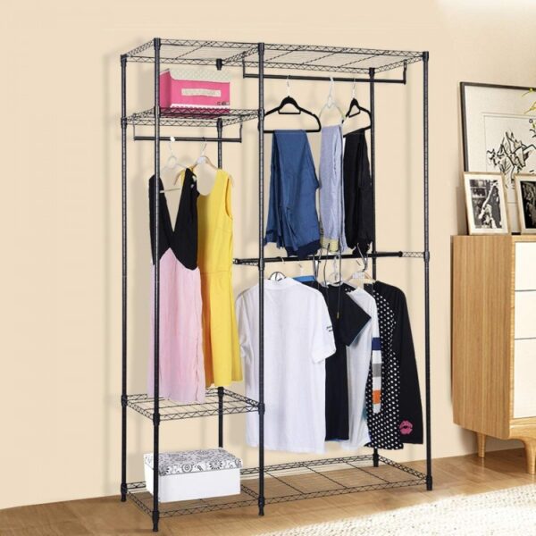 Portable Steel Closet Hanger Storage Rack Organizer - Image 5