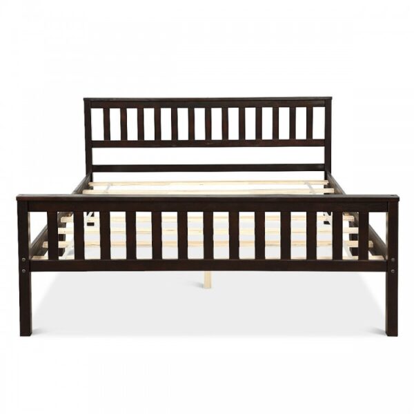 Deluxe Solid Wood Platform Bed with Headboard and Footboard - Image 5