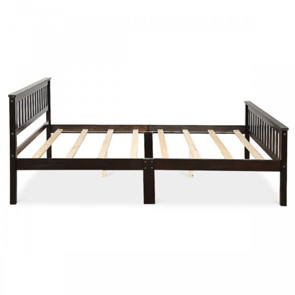 Deluxe Solid Wood Platform Bed with Headboard and Footboard - Image 4