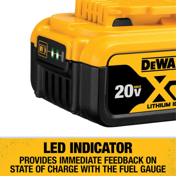 CORDLESS BATTERY, LI-ION, 20V DC, 5 AH, 2-PK, FOR DEWALT 20V CORDLESS TOOLS - Image 4