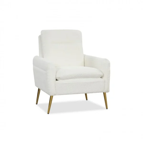 Upholstered Sherpa Modern Accent Armchair for Living Room