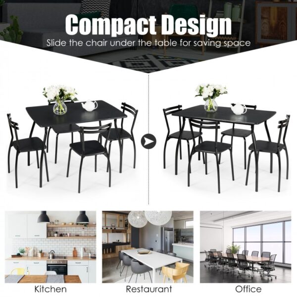 5 Pieces Dining Table Set with 4 Chairs - Image 4