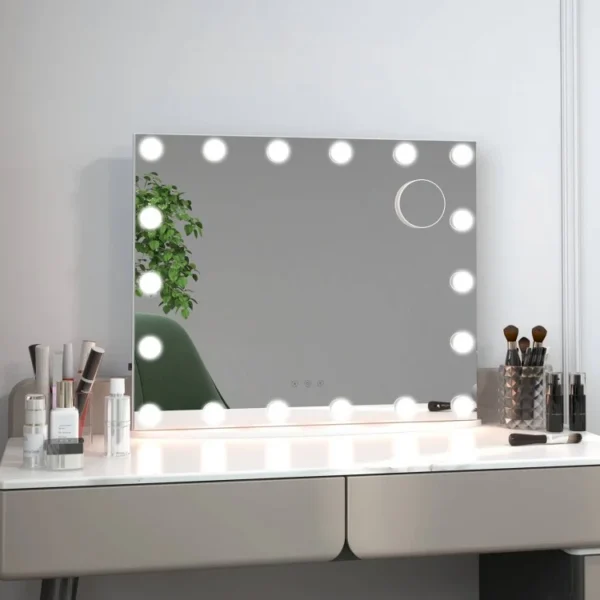 Vanity Mirror with 18 Dimmable LED Bulbs and 3 Color Lighting Modes