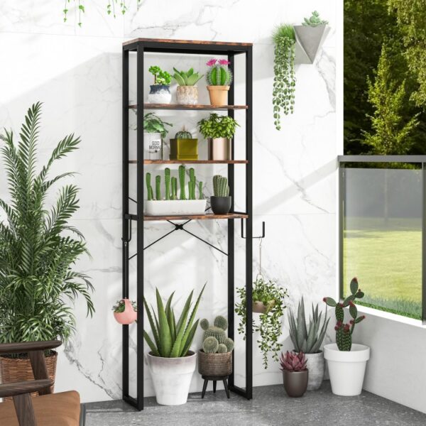 4-Tier Freestanding Over the Toilet Storage Rack - Image 5