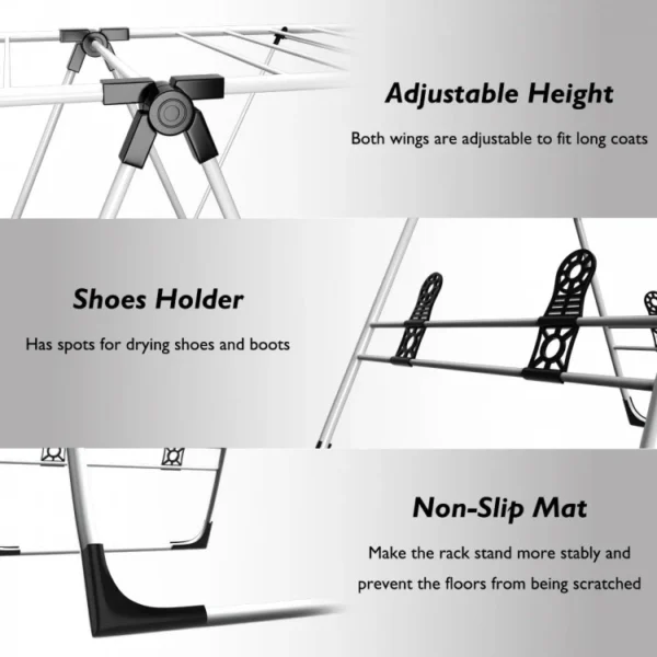 Portable Storage Drying Rack Laundry Clothes - Image 7