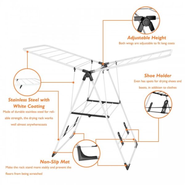 Portable Storage Drying Rack Laundry Clothes - Image 8
