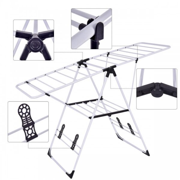 Portable Storage Drying Rack Laundry Clothes - Image 2