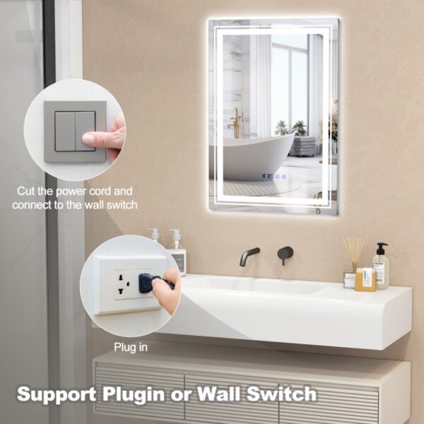 Defogging LED Bathroom Mirror with Memory Function and Anti-Fog - Image 6