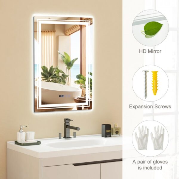 Defogging LED Bathroom Mirror with Memory Function and Anti-Fog - Image 8