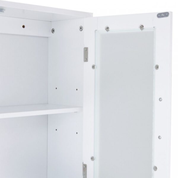 Wooden over the toilet Storage Cabinet with Tower Rack - Image 3