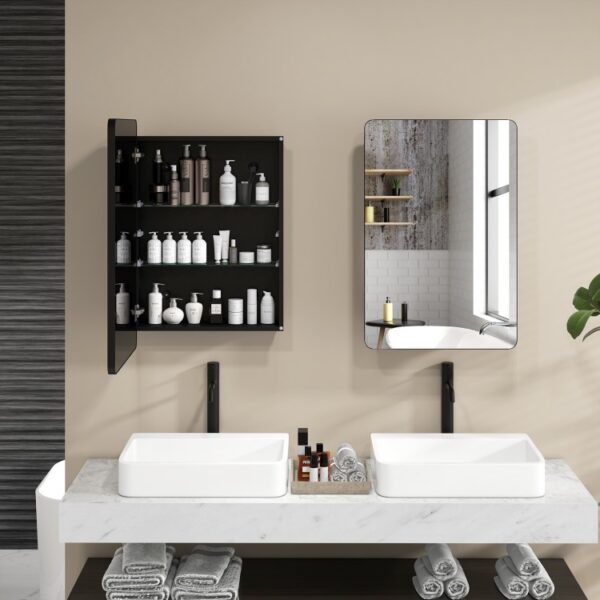 20 x30 Inch Multi-Functional Bathroom Mirror Cabinet with Adjustable Shelves - Image 8