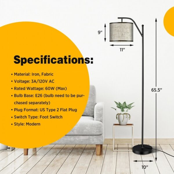 Standing Floor Lamp with Adjustable Head for Living Room and Bedroom - Image 3