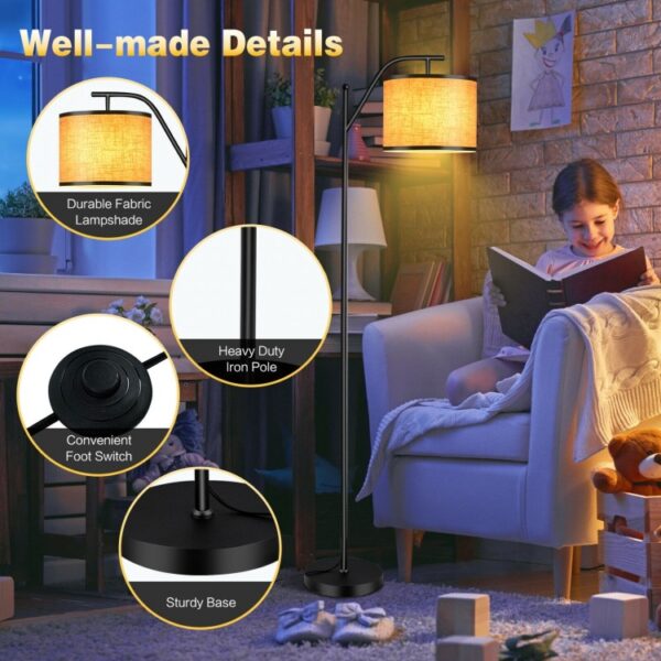 Standing Floor Lamp with Adjustable Head for Living Room and Bedroom - Image 4