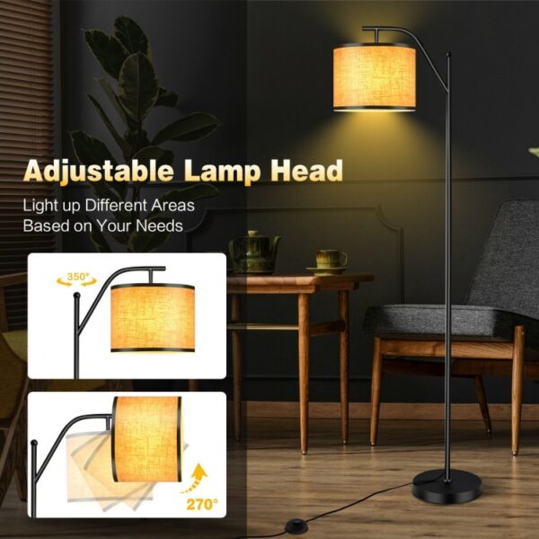 Standing Floor Lamp with Adjustable Head for Living Room and Bedroom - Image 7