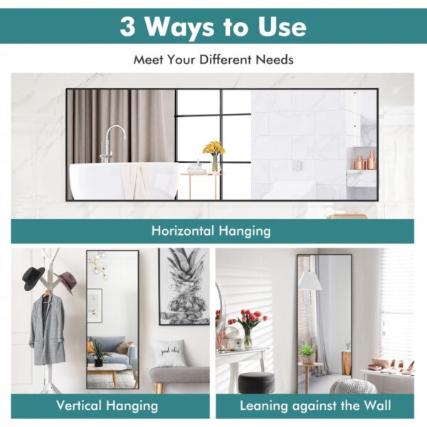 59 Inch Full Length Mirror Large Rectangle Bedroom Mirror - Image 4