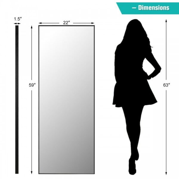 59 Inch Full Length Mirror Large Rectangle Bedroom Mirror - Image 2