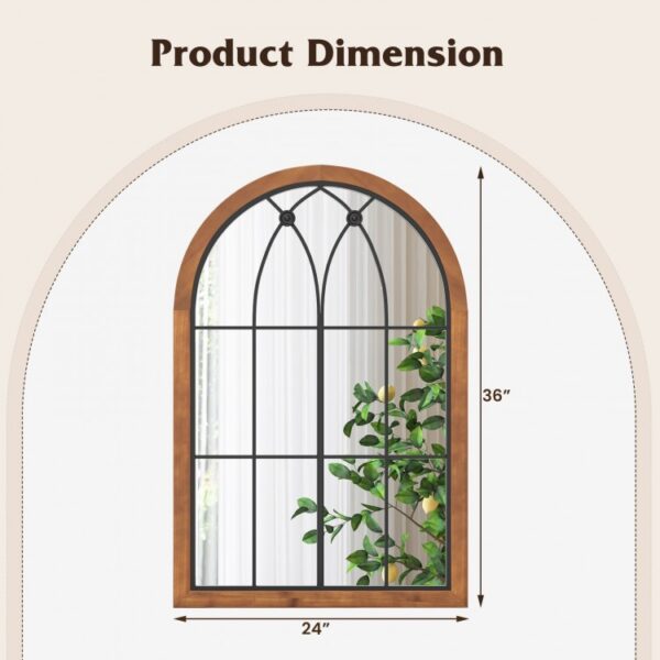 Arched Window Finished Mirror with Back Board - Image 5