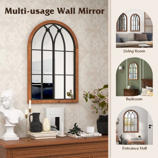 Arched Window Finished Mirror with Back Board - Image 7