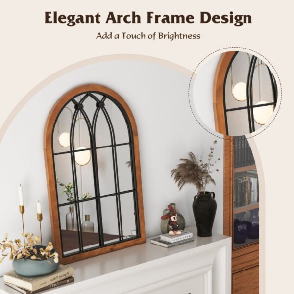 Arched Window Finished Mirror with Back Board - Image 8