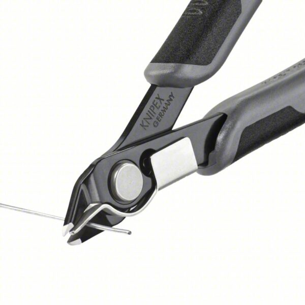 ESD Precision Nippers: 4 7/8 in Overall Lg, 3/8 in Jaw Lg, 1/2 in Jaw Wd, Less than 6 in, Black - Image 2