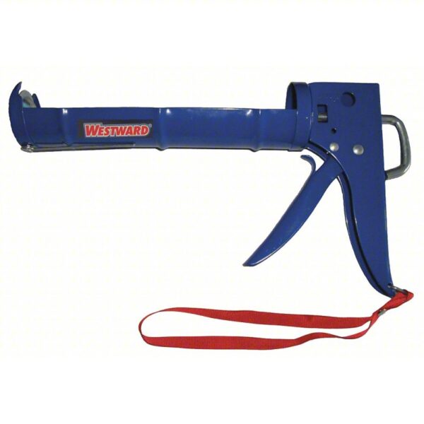 WESTWARD Dripless Caulk Gun: Cartridge, 10 oz For Container Size, 7:1, Half Barrel Frame, Std Grip