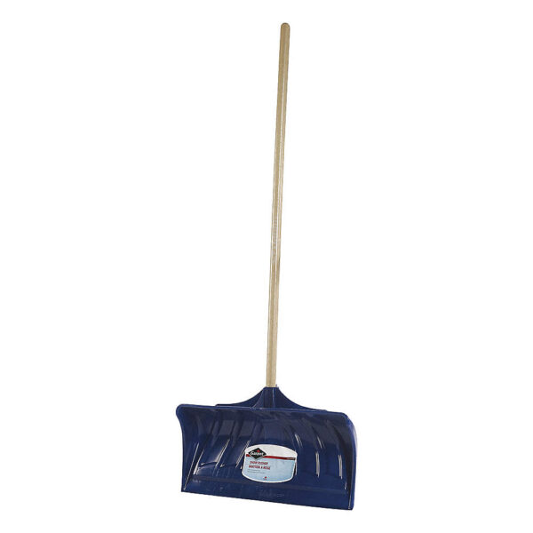 SNOW SHOVEL, LONG HANDLE, VARNISHED ASH/POLY