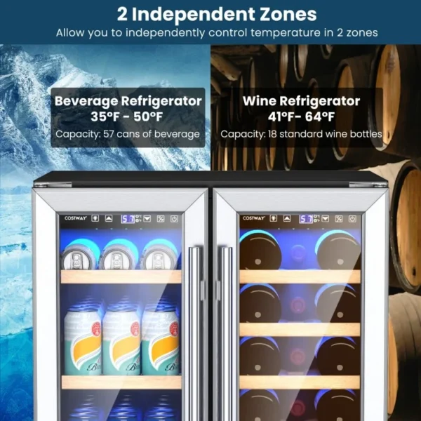 24 Inch Dual Zone Wine and Beverage Cooler - Image 3