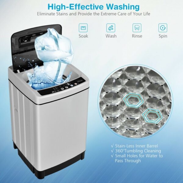 Full-Automatic Washing Machine 1.5 Cu.Ft 11 LBS Washer and Dryer - Image 2