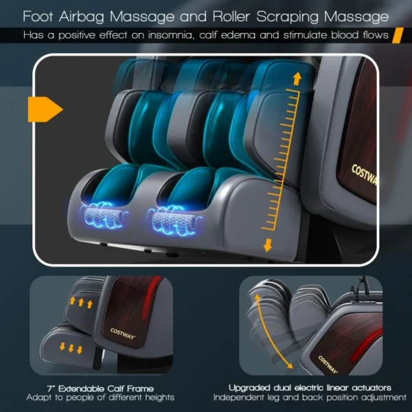 Enjoyment 05 - 3D SL Track Thai Stretch Zero Gravity Full Body Massage Chair Recliner - Image 2