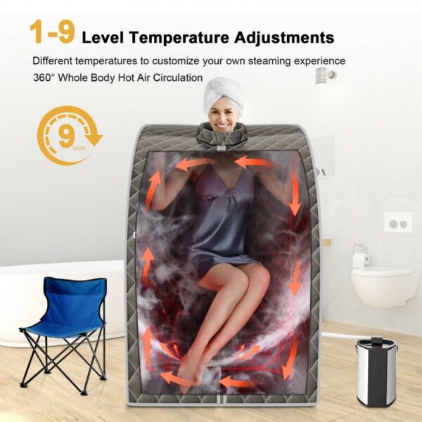 Portable Personal Steam Sauna Spa with 3L Blast-proof Steamer Chair - Image 6