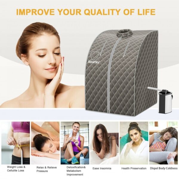 Portable Personal Steam Sauna Spa with 3L Blast-proof Steamer Chair - Image 5