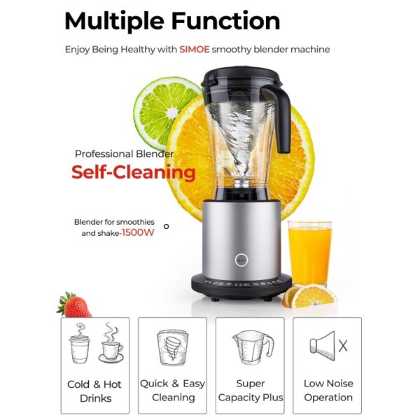 1500W Smoothie Maker High Power Blender with 10 Speeds - Image 2