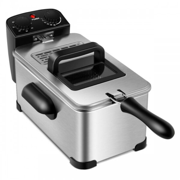 3.2 Quart Electric Stainless Steel Deep Fryer with Timer - Image 2