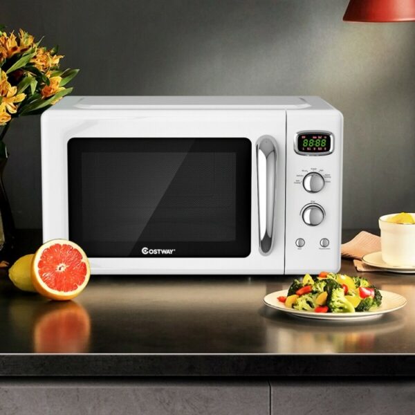 0.9 Cu.ft Retro Countertop Compact Microwave Oven - Image 6