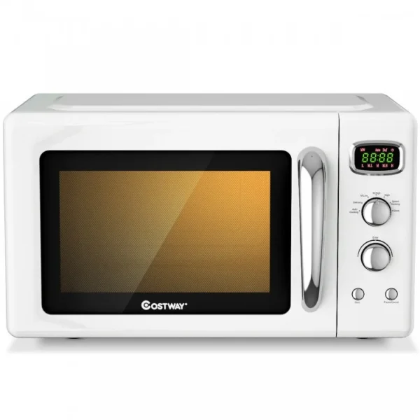 0.9 Cu.ft Retro Countertop Compact Microwave Oven