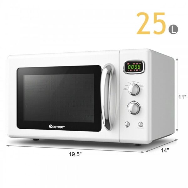 0.9 Cu.ft Retro Countertop Compact Microwave Oven - Image 5