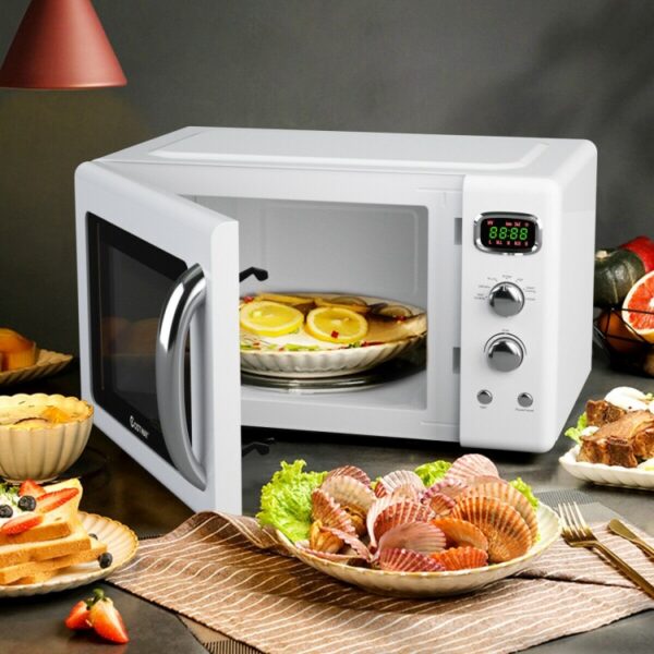 0.9 Cu.ft Retro Countertop Compact Microwave Oven - Image 2