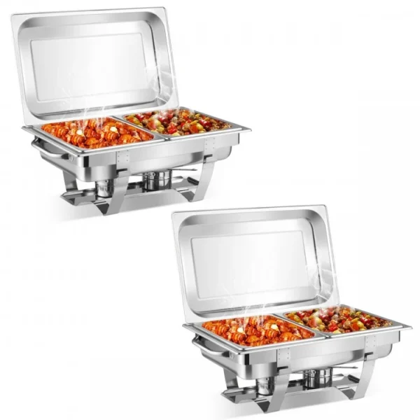 2 Packs Stainless Steel Full-Size Chafing Dish - Image 2