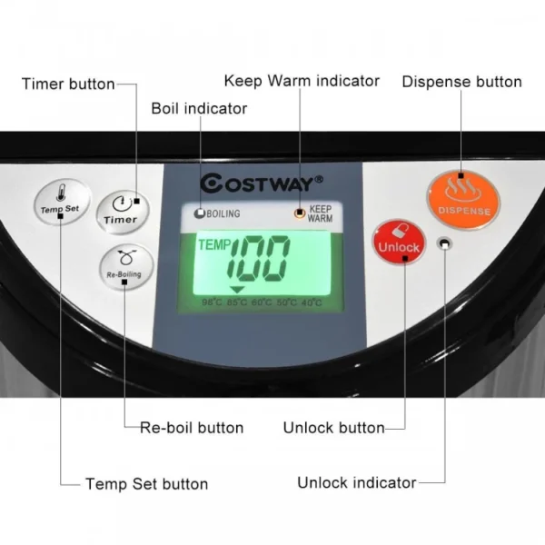 5-liter Electric LCD Water Boiler and Warmer - Image 6