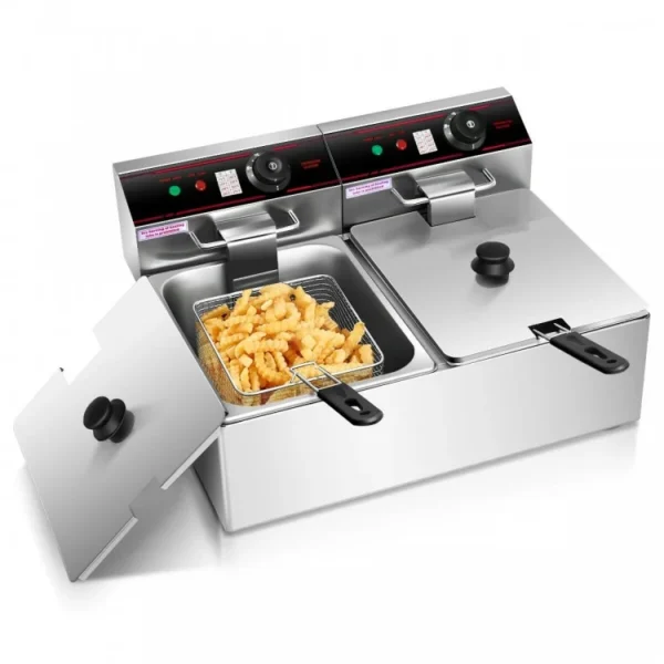 3400W Dual Tank Electric Countertop Deep Fryer - Image 4