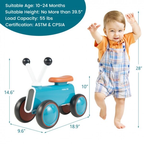 4 Wheels Baby Balance Bike without Pedal - Image 4