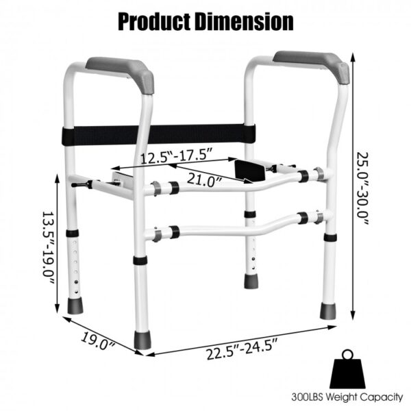 Steel Safety Toilet Rail with Created Fixable Clamp - Image 3