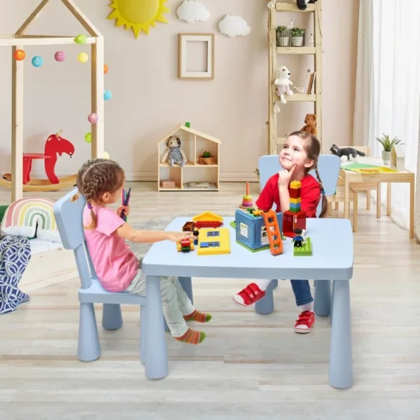 3 Pieces Multifunction Activity Kids Play Table and Chair Set - Image 3