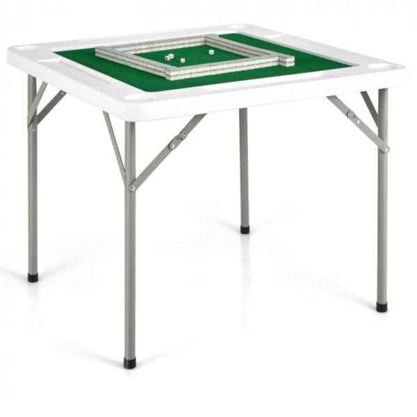 4-Player Mahjong Game Table with Iron Frame - Image 3