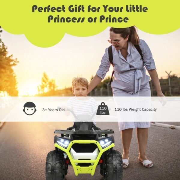 12V Kids Electric 4-Wheeler ATV with 2 Speeds and LED Lights - Image 6