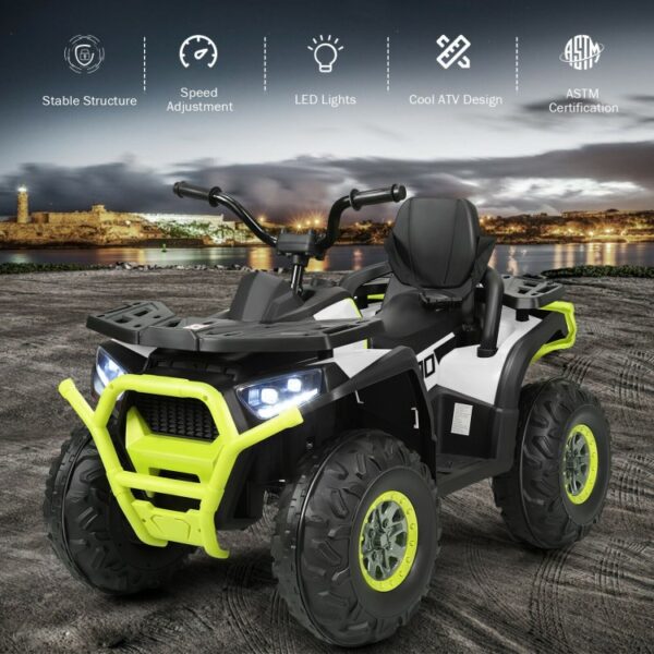 12V Kids Electric 4-Wheeler ATV with 2 Speeds and LED Lights - Image 4