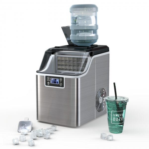 Electric Countertop Ice Maker with Ice Scoop and Basket