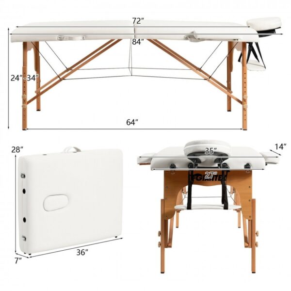 Portable Adjustable Facial Spa Bed  with Carry Case - Image 3