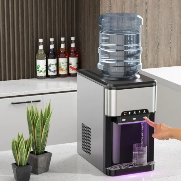 Water Cooler Dispenser 3-in-1 with Built-in Ice Maker and 3 Temperature Settings - Image 2